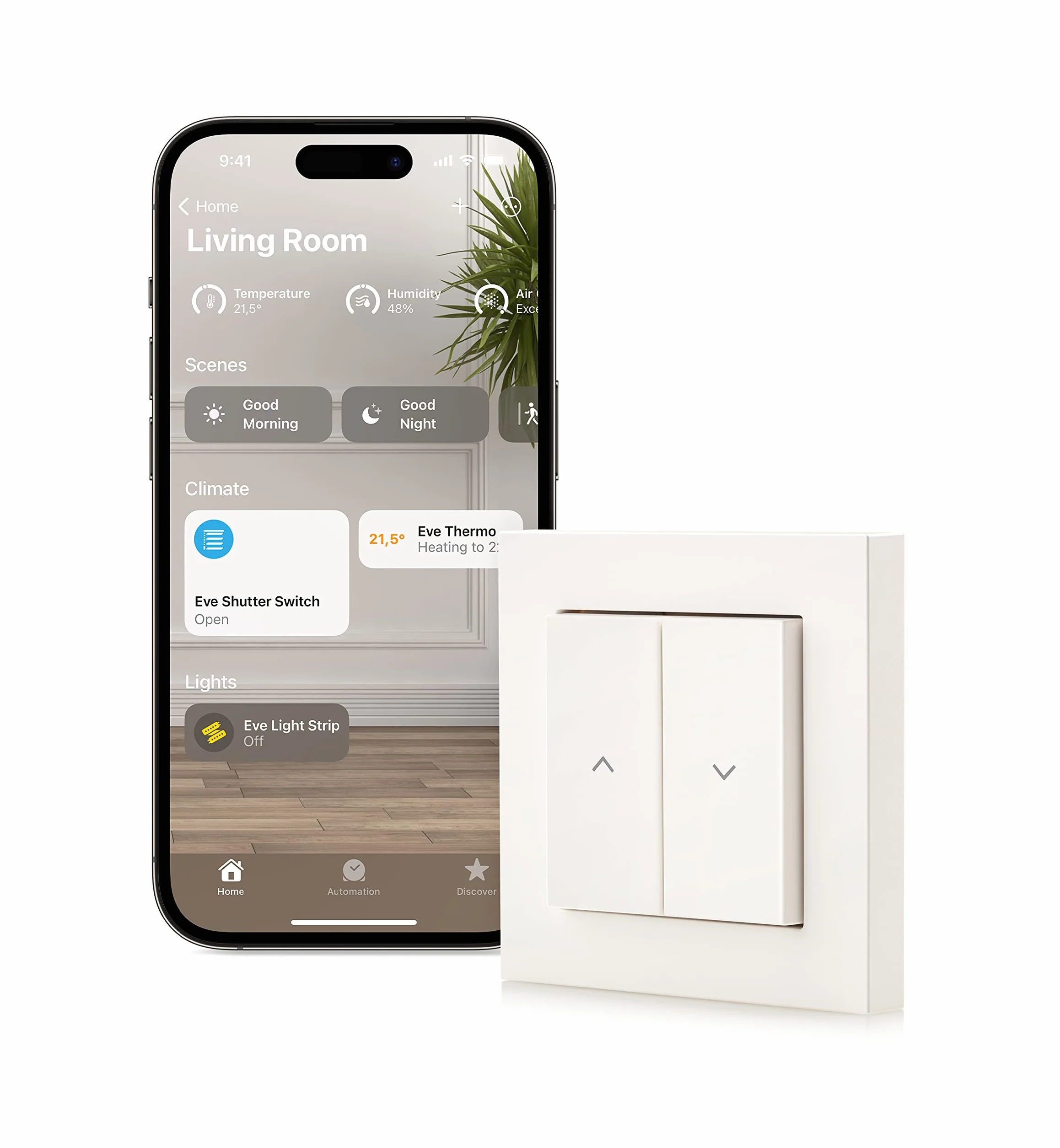 Eve Shutter Switch inteligentny kontroler rolet okiennych Thread