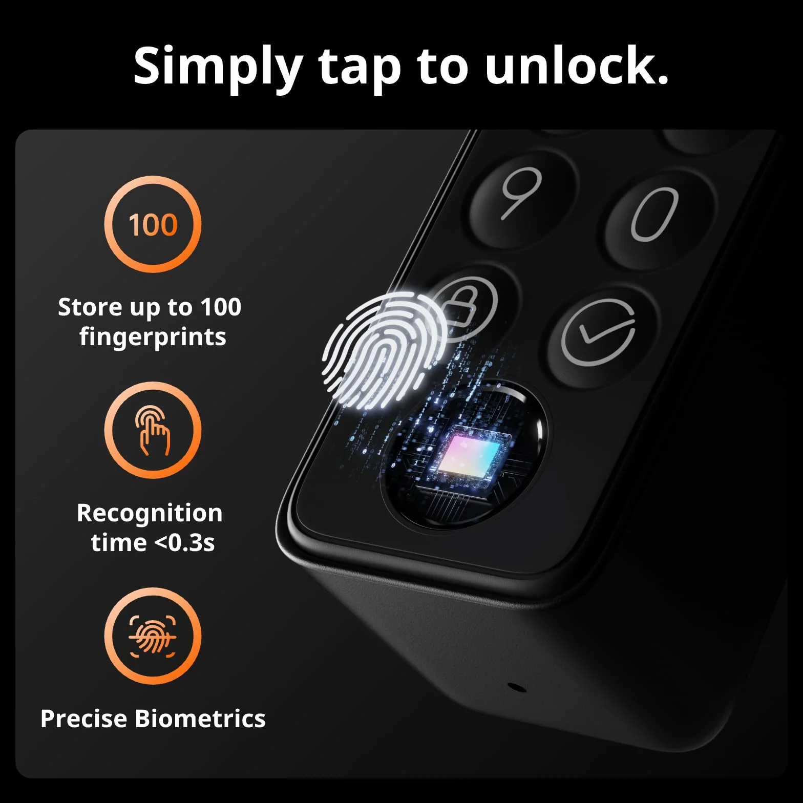 SwitchBot WiFi Smart Lock Pro z klawiaturą dotykową, zamek do drzwi z odciskiem palca, IP65