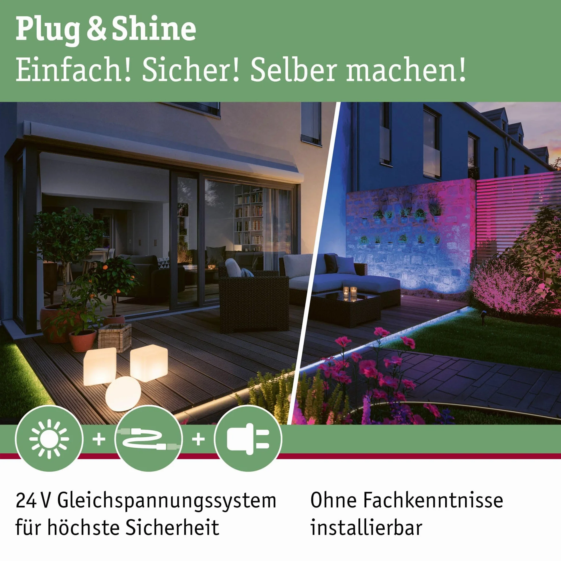 Paulmann Outdoor Plug & Shine Stone IP67 3000K 235lm 24V oprawa kulista zewnętrzna