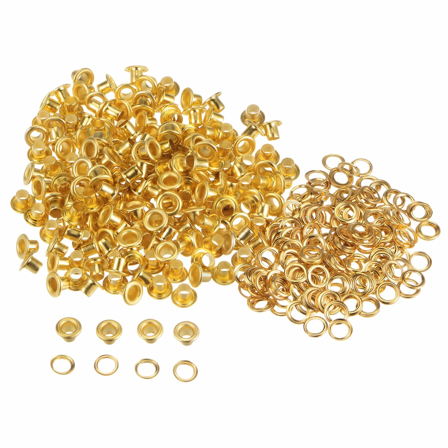 Zestaw oczek metalowych 3 mm 1/8 cala złoty odcień 300-częściowy do butów ubrań pasków DIY