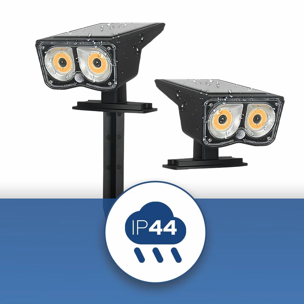 Horoz Electric Reflektor Solarny LED Ogrodowy 3W OZMO 2w1 z Czujnikiem Ruchu PIR, IP44, 50-200lm