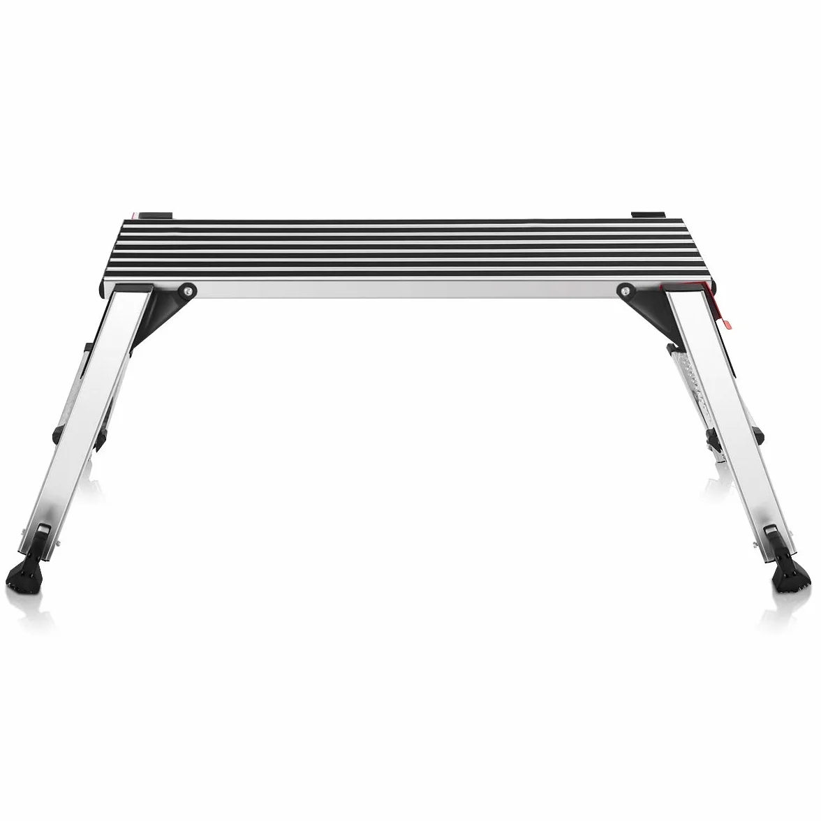 COSTWAY Aluminiowa platforma robocza, składany stół warsztatowy, nośność 150 kg, ławka drabinkowa z blokadą bezpieczeństwa