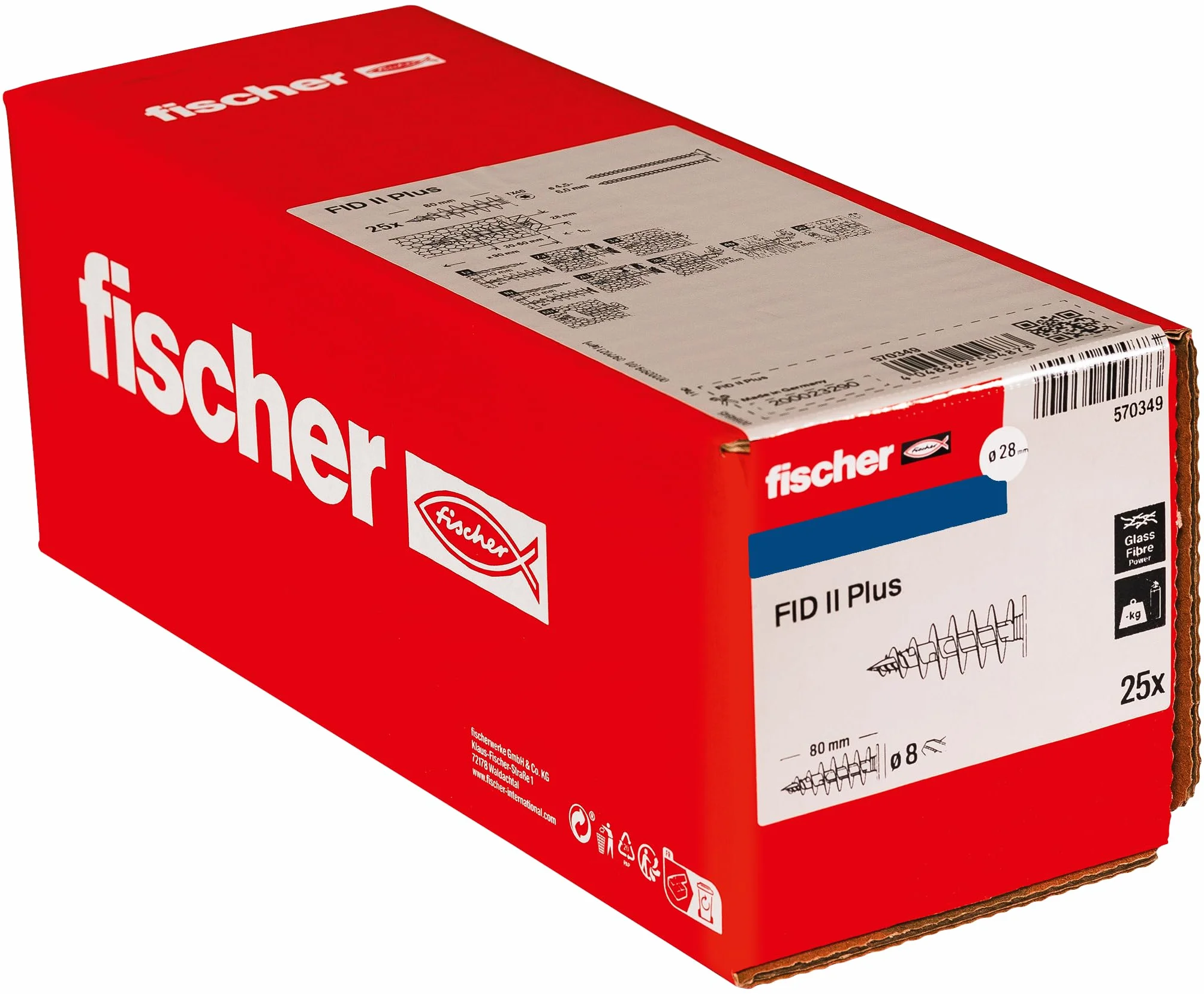 fischer Kołek do izolacji FID II Plus 25 szt. z tworzywa sztucznego