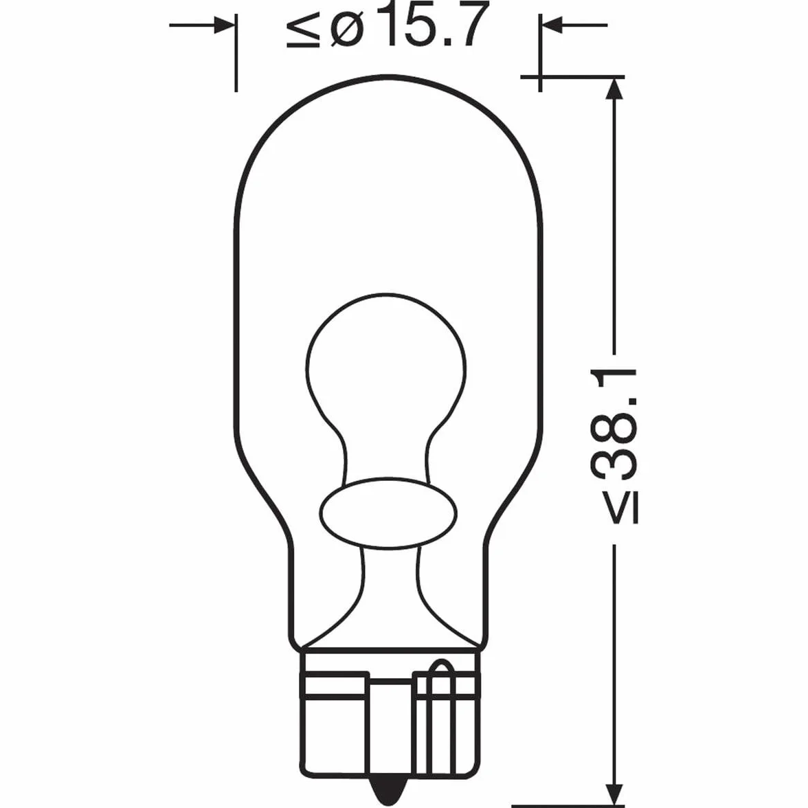OSRAM Oprawa 921 ze szklaną podstawą zaciskową W16W, 12 V, 10 sztuk