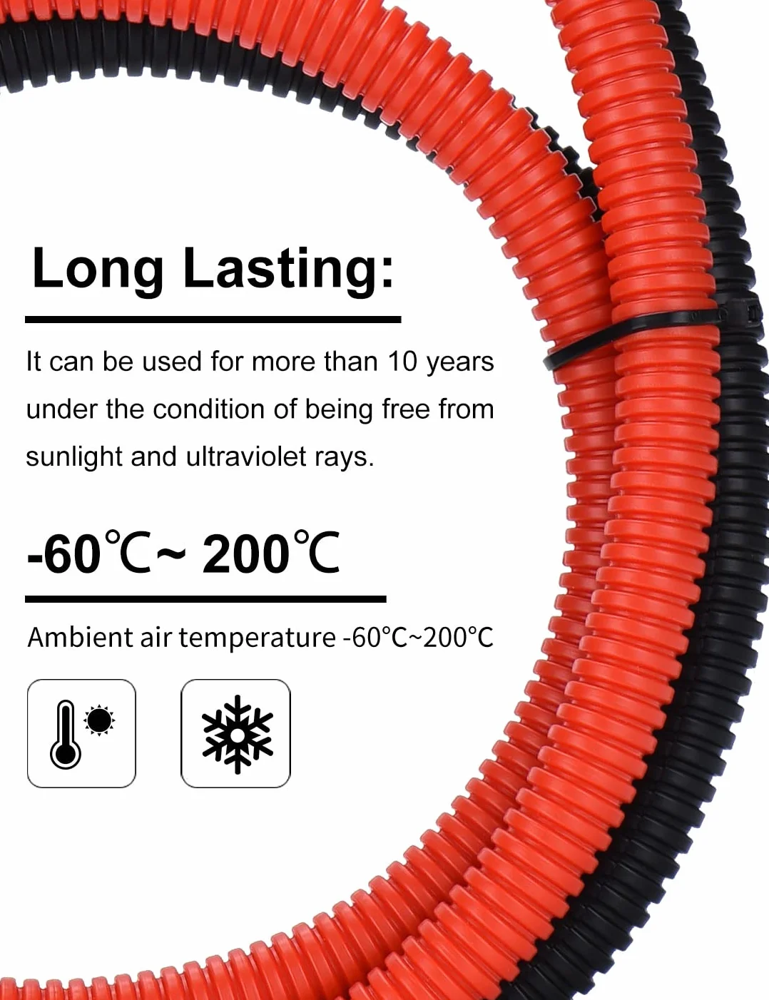Kabel do akumulatora 50 mm2 0 AWG 80 cm silikonowy miękki elastyczny odporny na wysokie temperatury rura falista