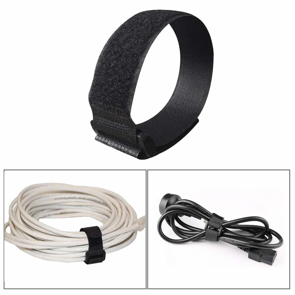 Opaski kablowe wielokrotnego użytku 40 szt. czarne paski kablowe 20 cm 30 cm 40 cm
