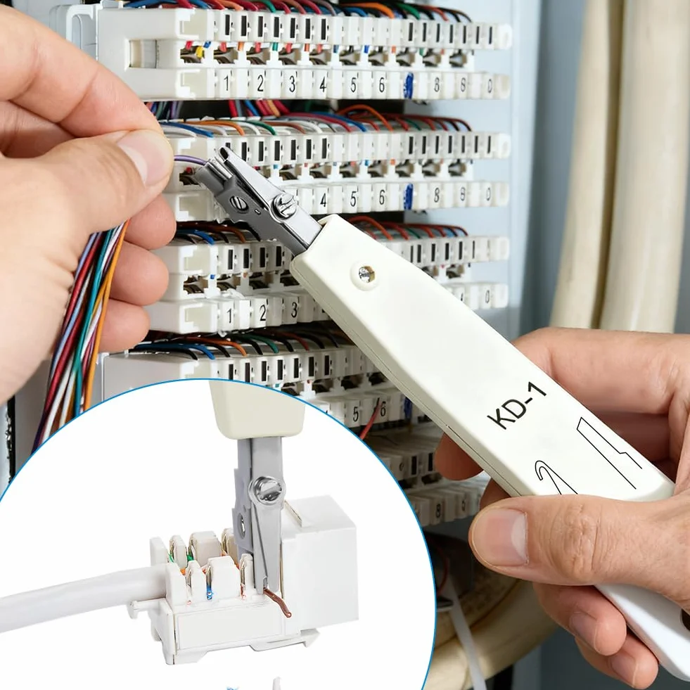 Narzędzie do dziurkania, profesjonalne narzędzie Ethernet Krone do gniazda RJ45 Cat5/Cat6/Ca7, narzędzia do wkładania zacisków udarowych ze striptizerką