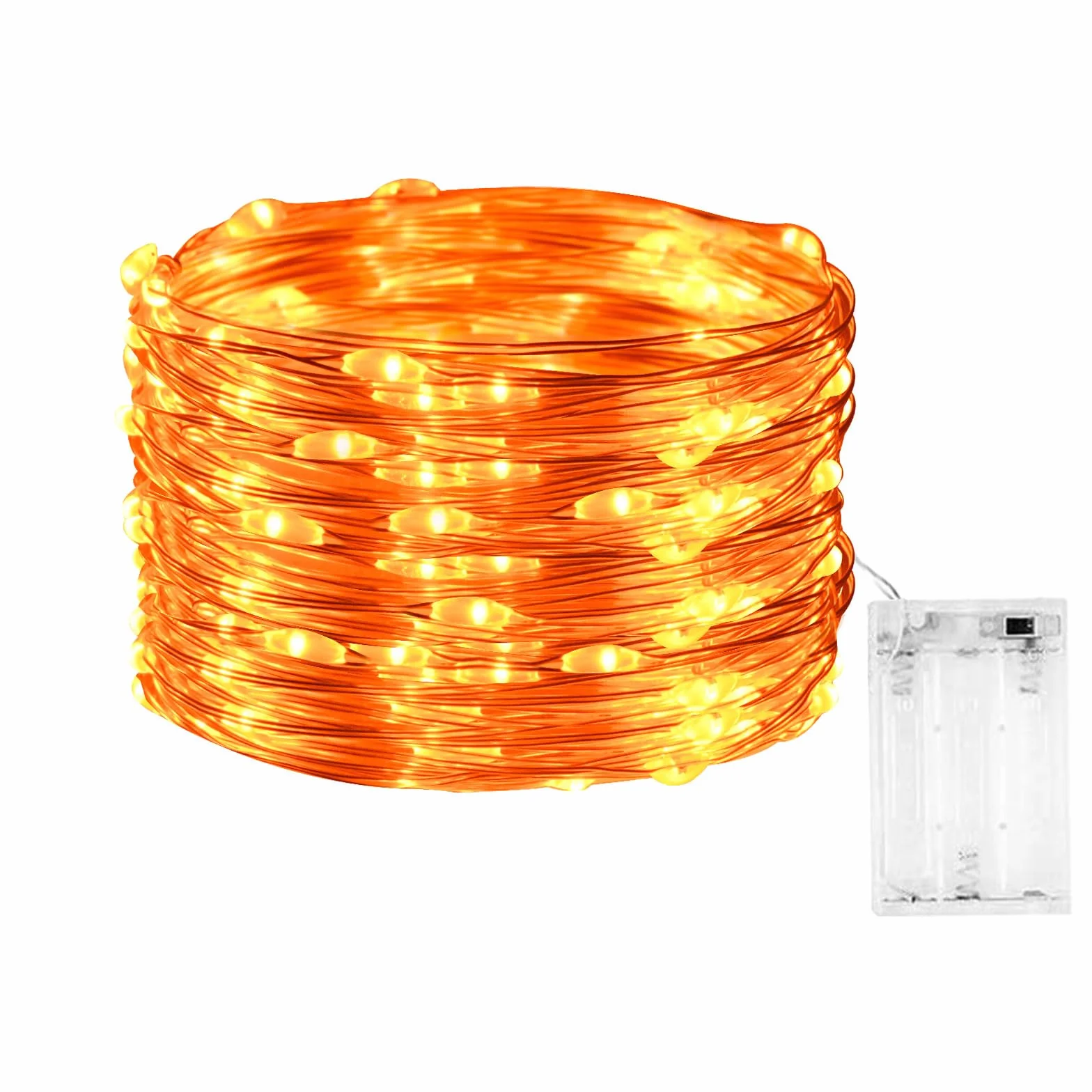 cshare Światła LED Halloween 5m 50 diod IP65 pomarańczowe łańcuchy dekoracje