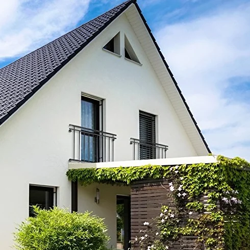 ECD Germany Balkon francuski 156 x 90 cm antracyt matowy szorstki stal malowana proszkowo balustrada balkonowa