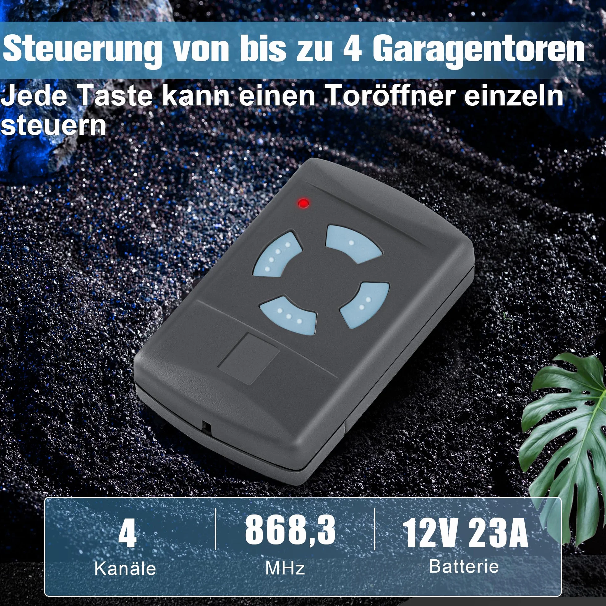 pepape 2 sztuki pilot zdalnego sterowania do bram garażowych Hörmann 868,3 MHz