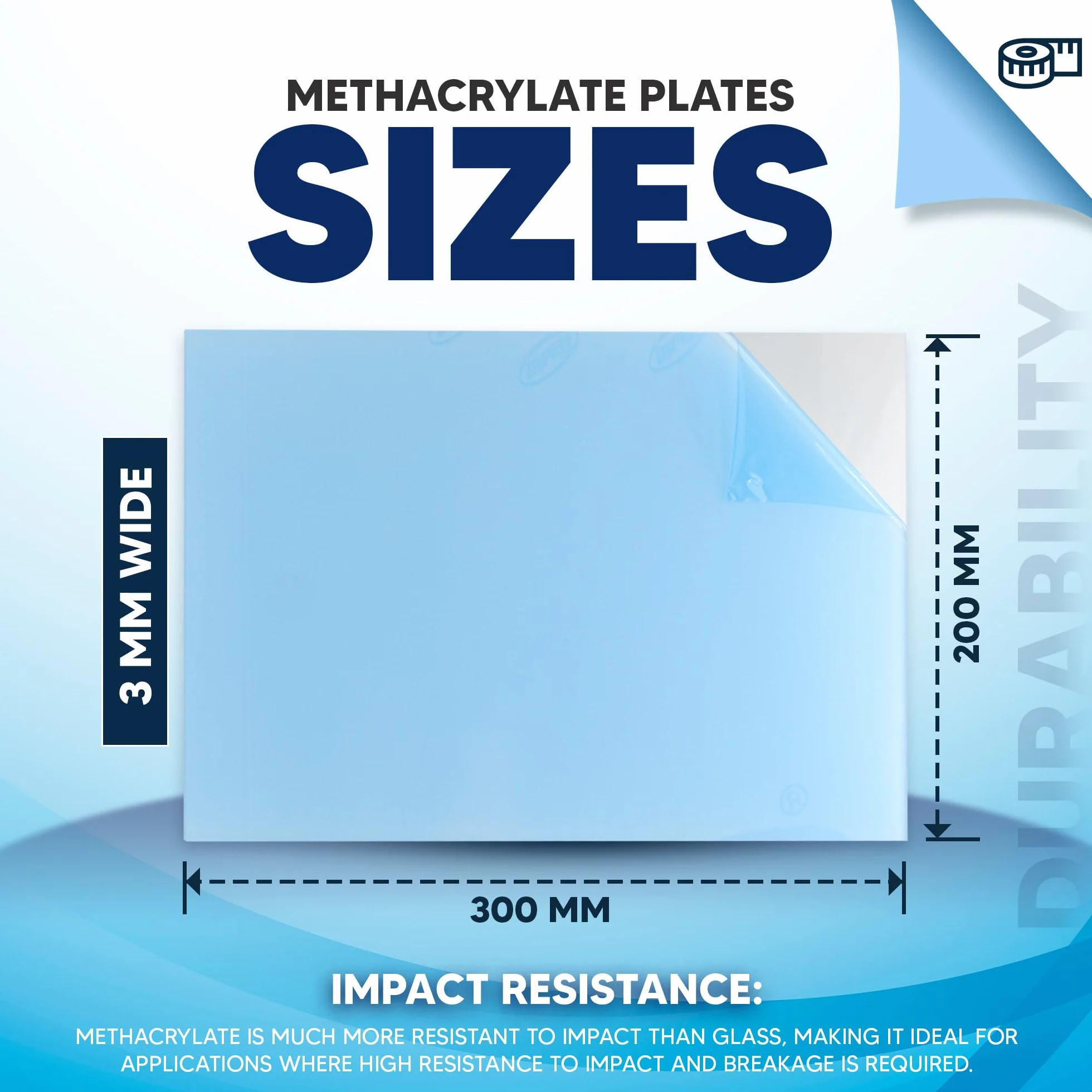 Przezroczysta płyta metakrylanowa 300 x 200 mm 3 mm DOJA Barcelona panel dekoracyjny