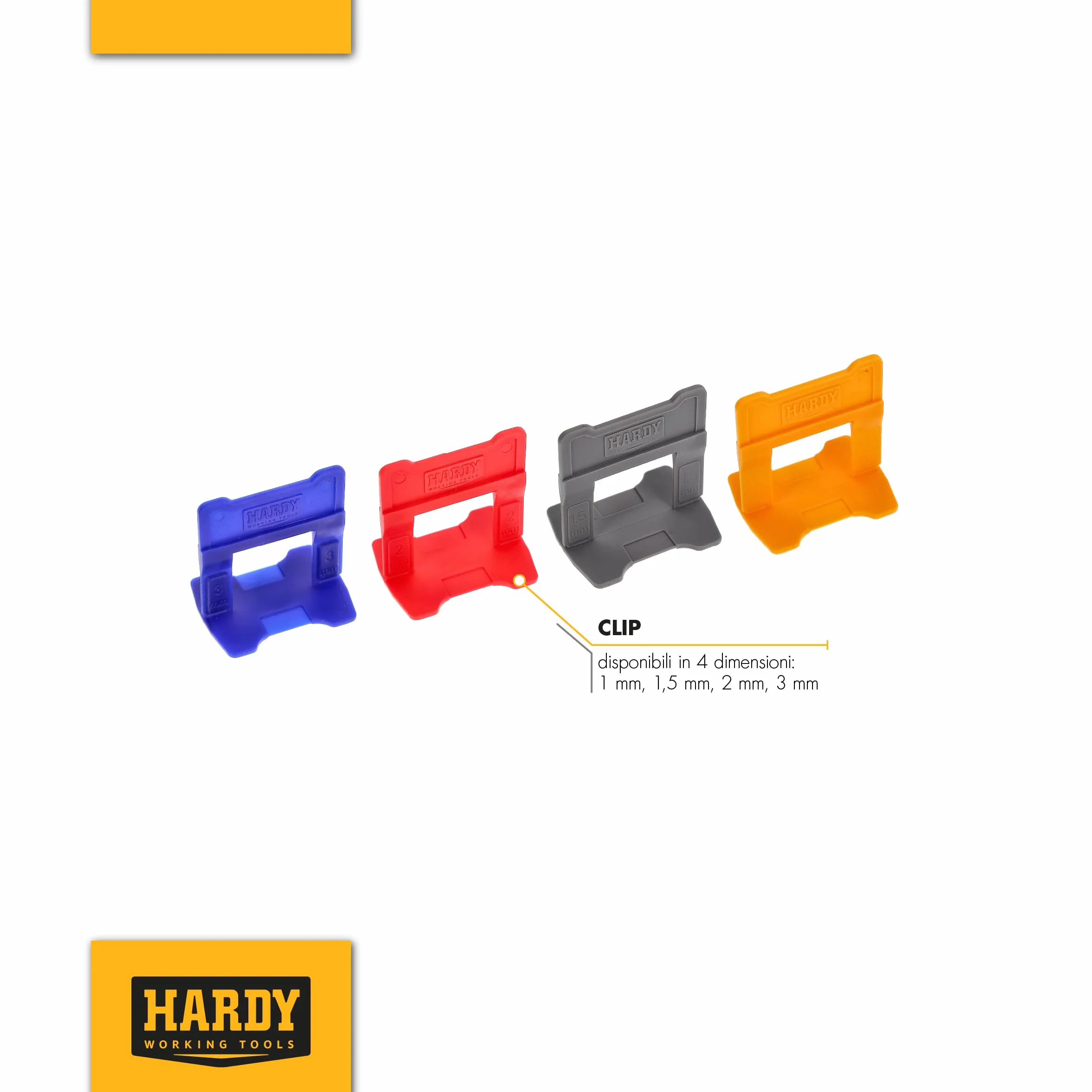 HARDY klipsy do fug 2 mm opakowanie 400 sztuk