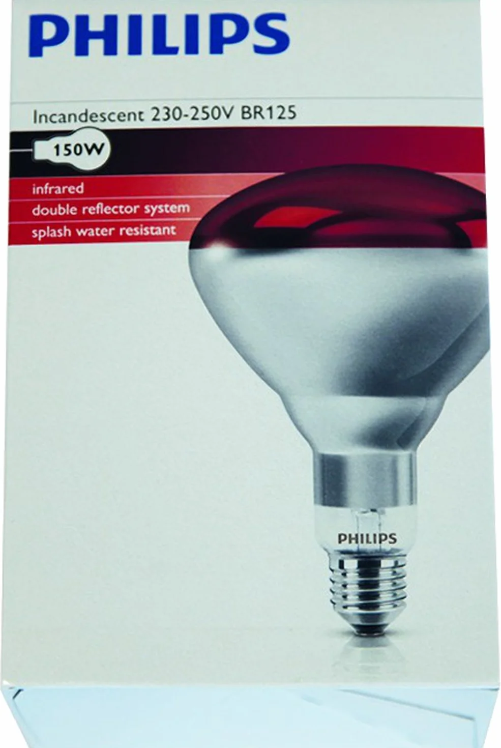 Philips lampa na podczerwień ze szkła hartowanego a01024 150 W