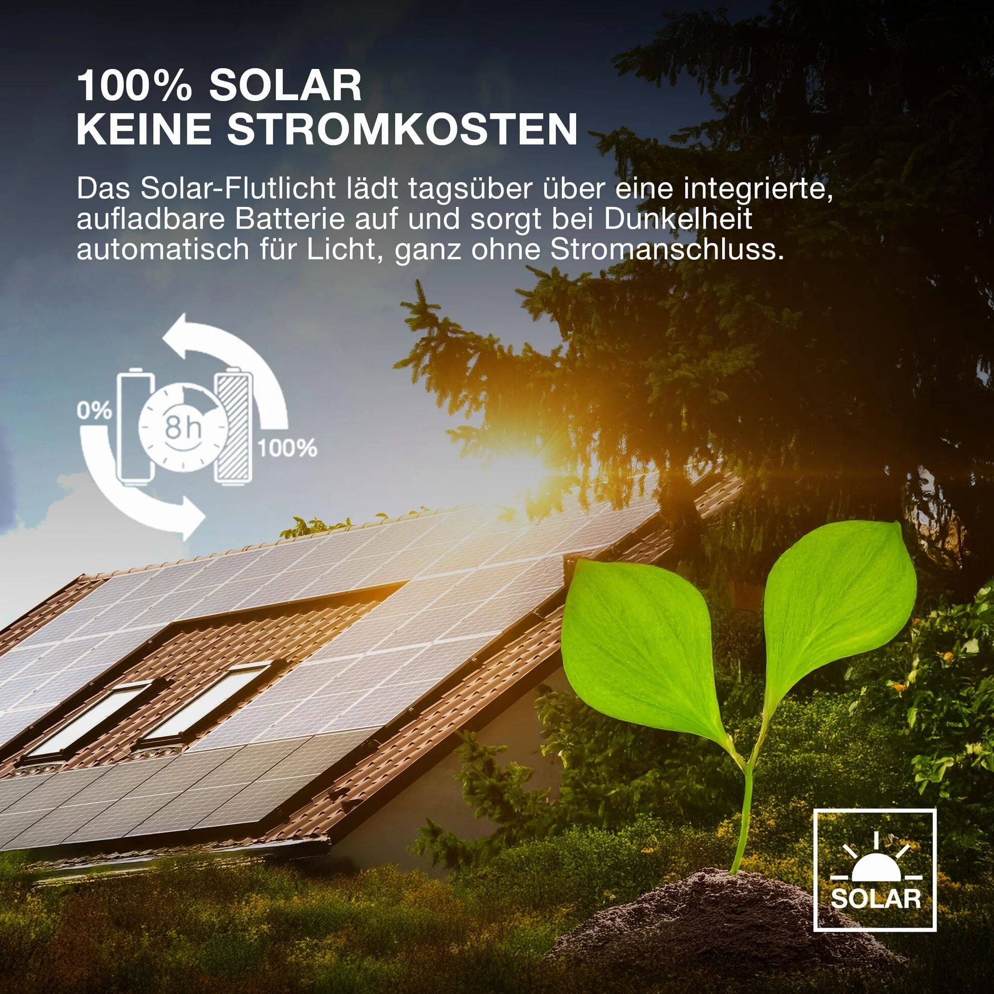 OSRAM ENDURA BUTTERFLY reflektor solarny 4W 500lm IP65 4000K czujnik ruchu