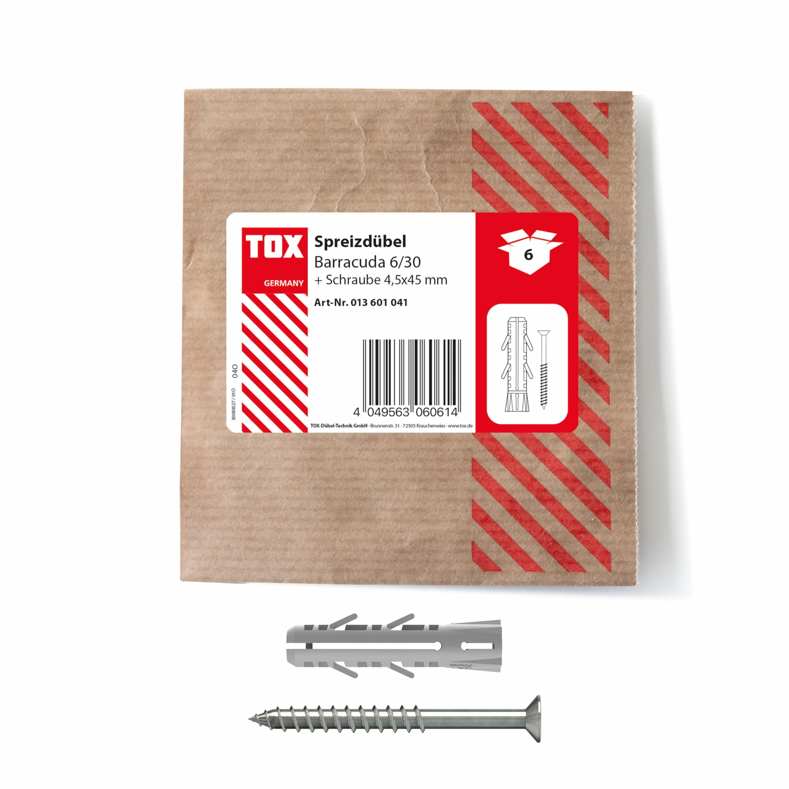 TOX Barracuda kołek rozporowy 6x30 mm 6 sztuk 013601041