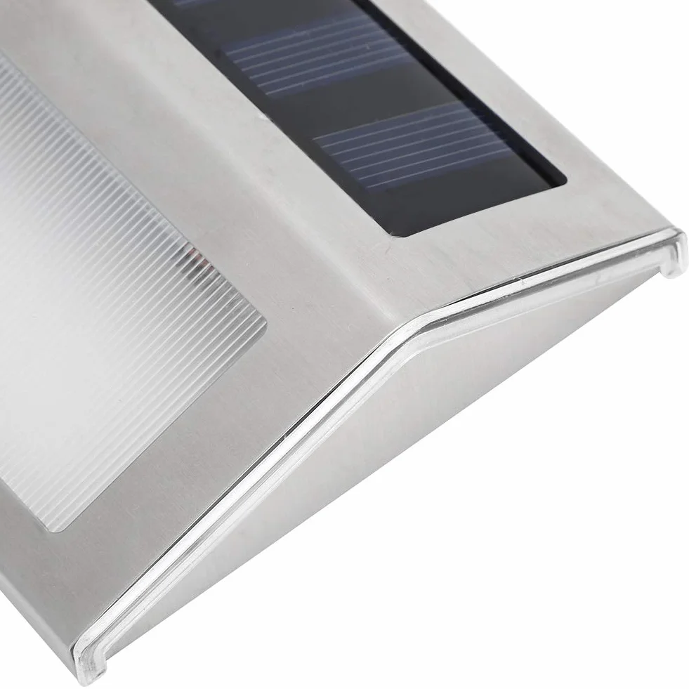 Solarne oświetlenie tarasowe LED na zewnętrzne schody, stopnie, płoty, patio i ścieżki Ciepła biel