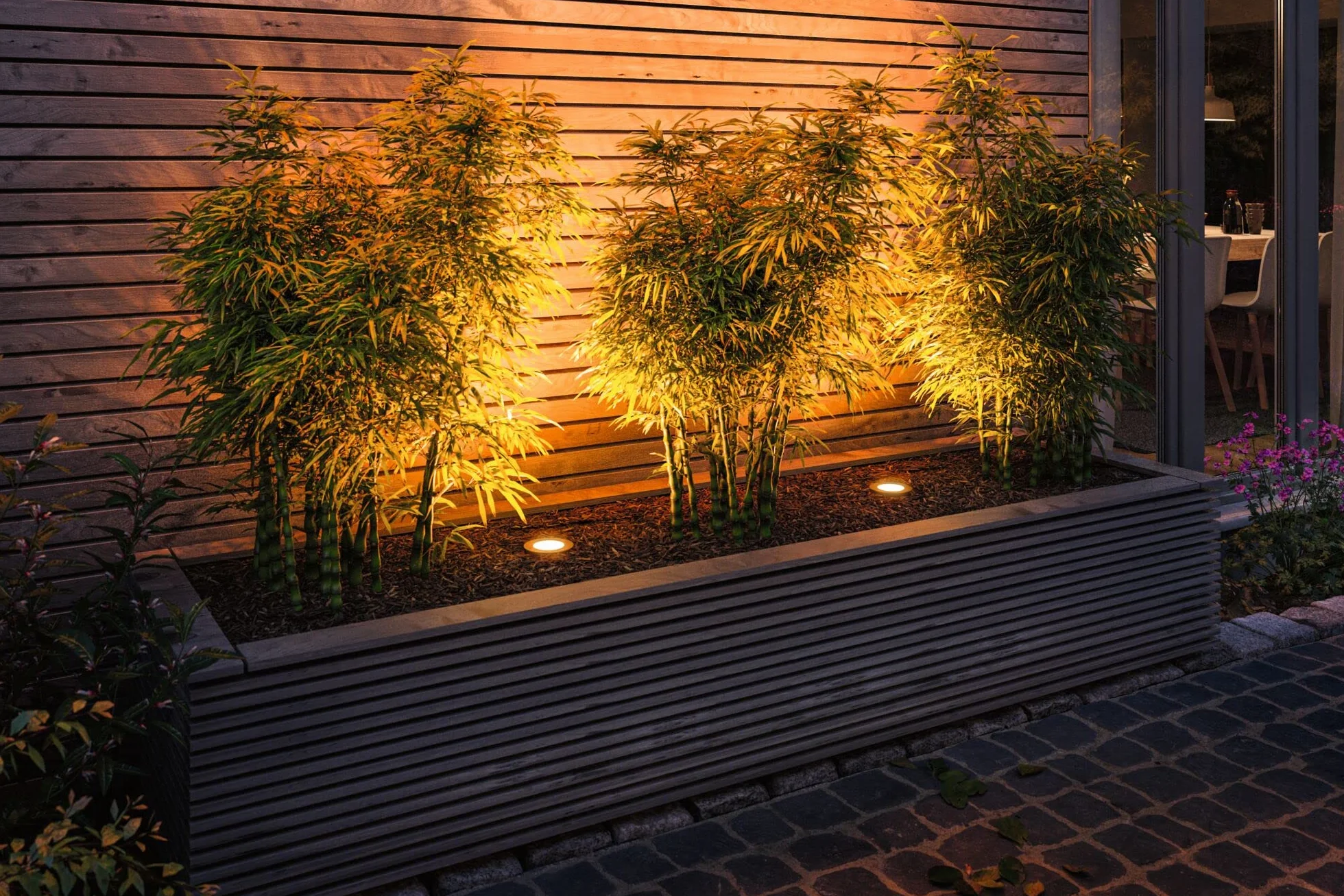 Paulmann 94716 Plug & Shine oprawa zewnętrzna LED oprawa dogruntowa Floor przyjazna owadom IP67 2200K 4,5W Antracyt okrągła złote światło metal