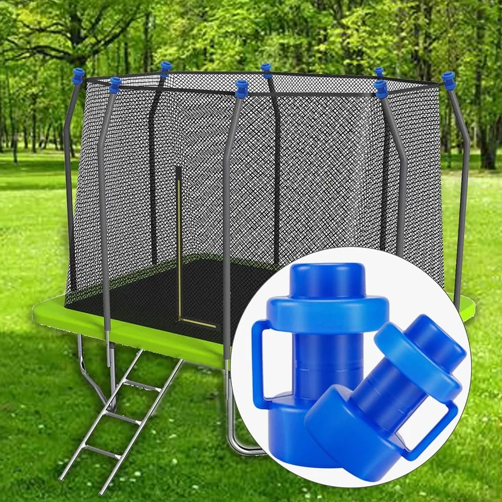 8 sztuk Ø 25 mm końcówek do trampoliny, nakładki ochronne do trampoliny, wymienne nasadki do drążka trampolinowego, akcesoria do trampoliny (niebieski)