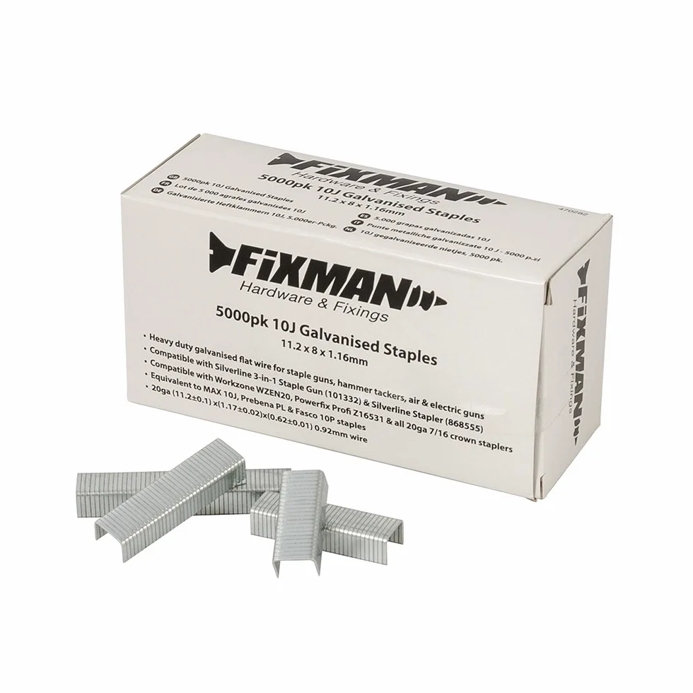 Fixman ocynkowane zszywki 11,2 x 8 x 1,16 mm 5000 sztuk