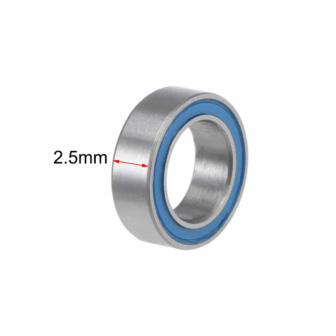 sourcing map 10 sztuk łożysko kulkowe MR85-2RS 5 mm średnica wewnętrzna 8 mm zewnętrzna 2,5 mm otwór