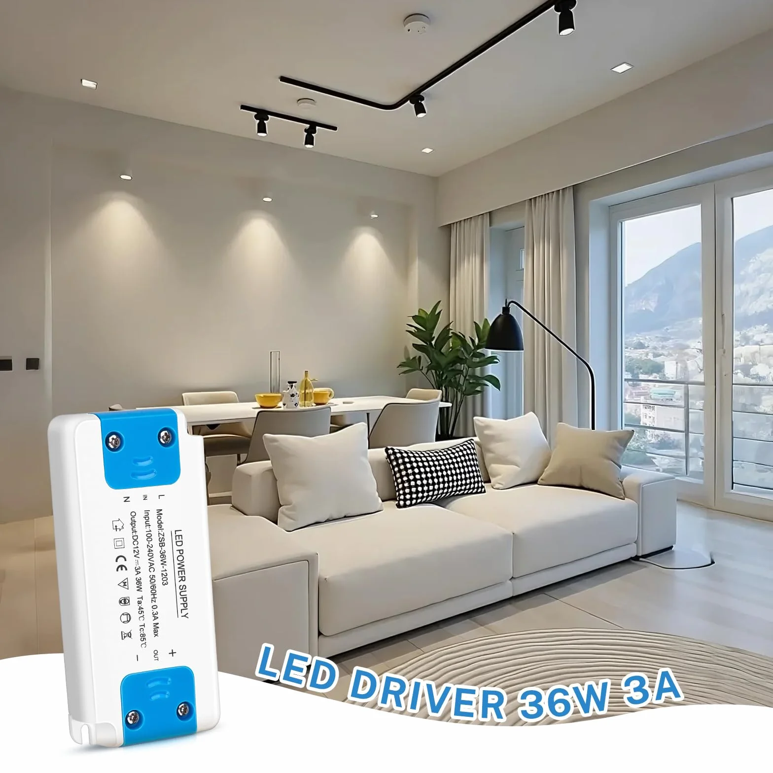 Zasilacz AC DC 240V na 12V 36W 3A sterownik LED niskonapięciowy do taśm LED G4 GU4 GU5.3 MR11 MR16