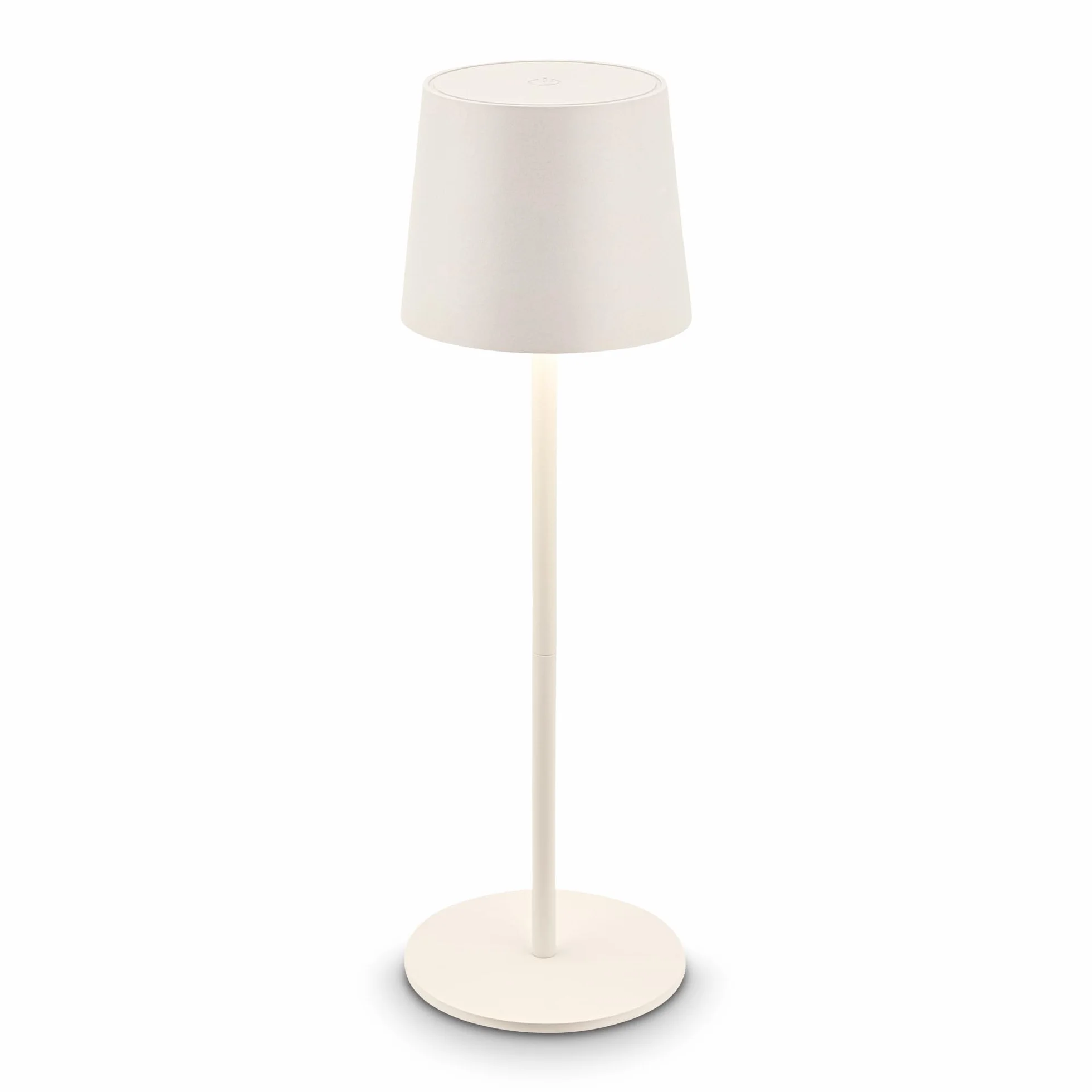 BRILONER - Lampa stołowa LED bezprzewodowa IP44 z dotykiem, ściemniana, akumulator i wymienne źródło światła, lampka nocna, lampa LED, kempingowa, akumulatorowa, 11x34,5cm, antyczna biel