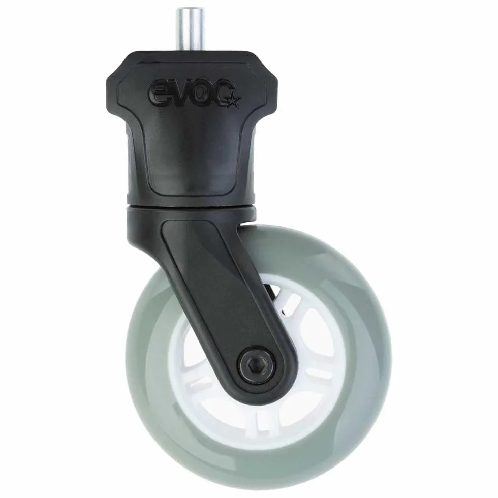 EVOC Clip-on-Wheel 1-Pin, dodatkowe kółko do torby rowerowej (odłączane kółko do EVOC BIKE BAG PRO i ROAD BIKE BAG PRO, wyjątkowo szerokie i stabilne akcesorium rowerowe), czarny
