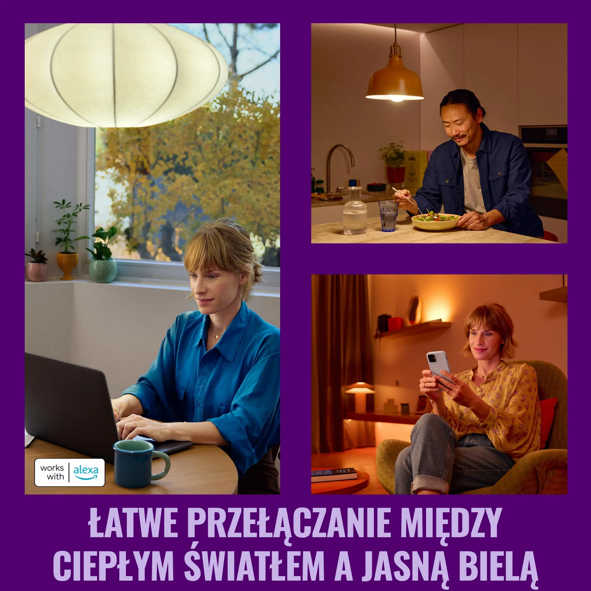 WiZ Smart LED Żarówka A60 E27 60W 2200K-6500K 806lm Alexą Google Assistant Apple Home 4szt