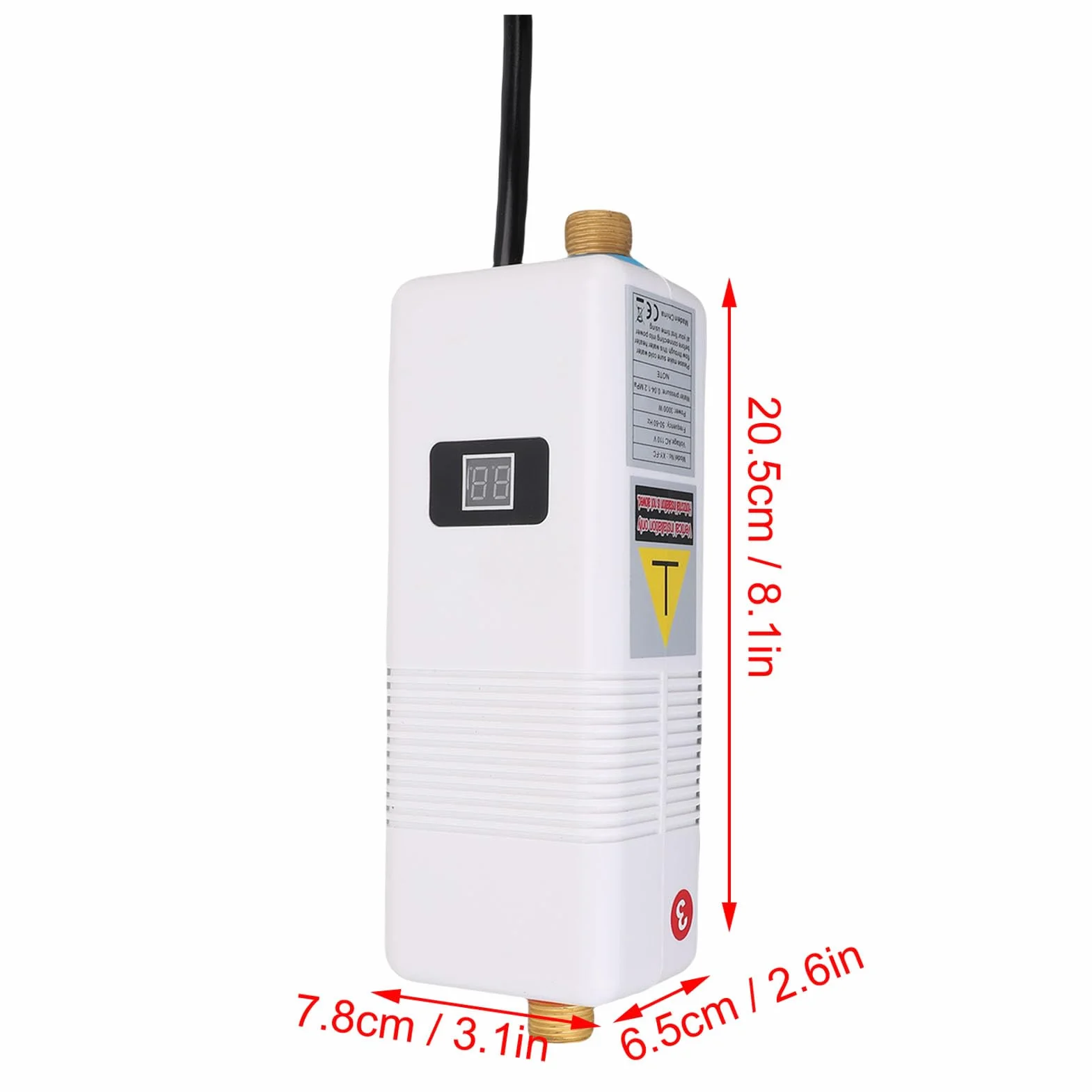 Asixxsix Natychmiastowy Elektryczny Podgrzewacz Wody 3000W Pod Zlewozmywaninem G1/2 220V