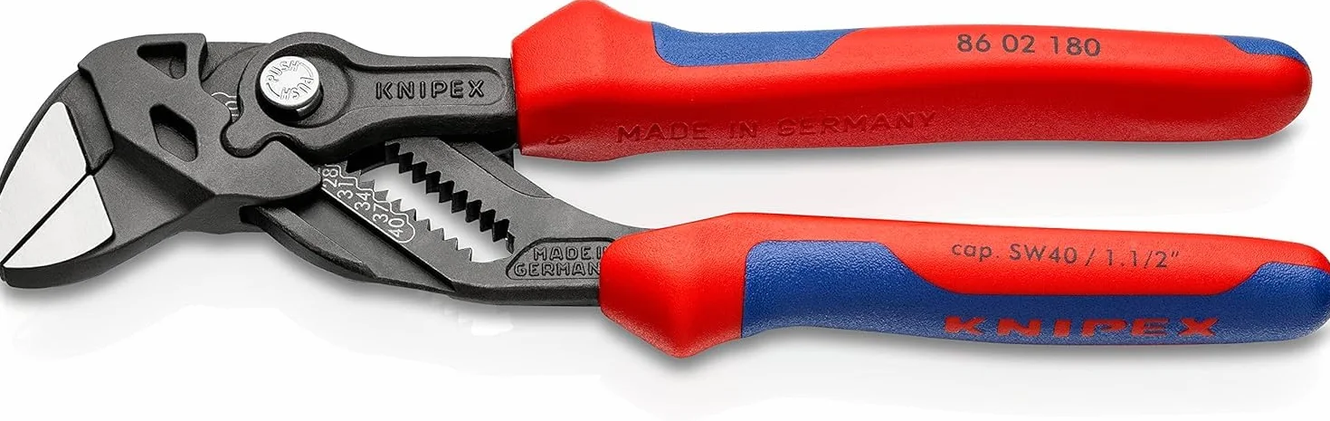KNIPEX Szczypce-klucz 86 02 180 SB fosforanowana, szara z osłonkami wielokomponentowymi