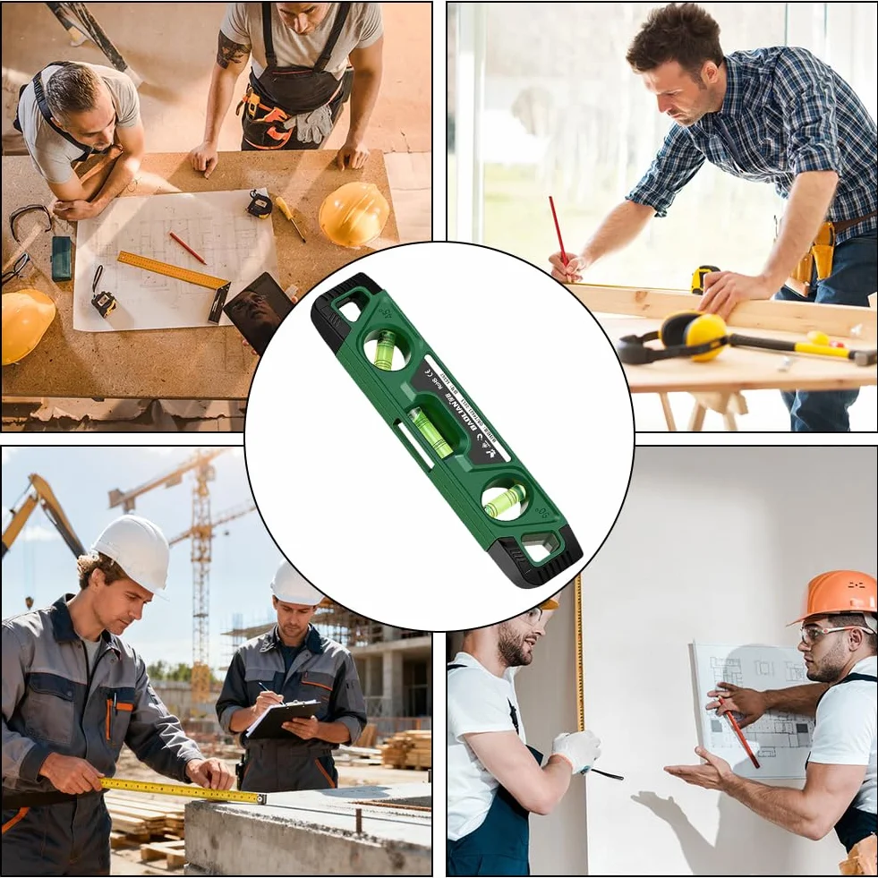Flintronic Poziomica magnetyczna 230 mm z 3 bąbelkami 45° 90° 180° odporne na wstrząsy