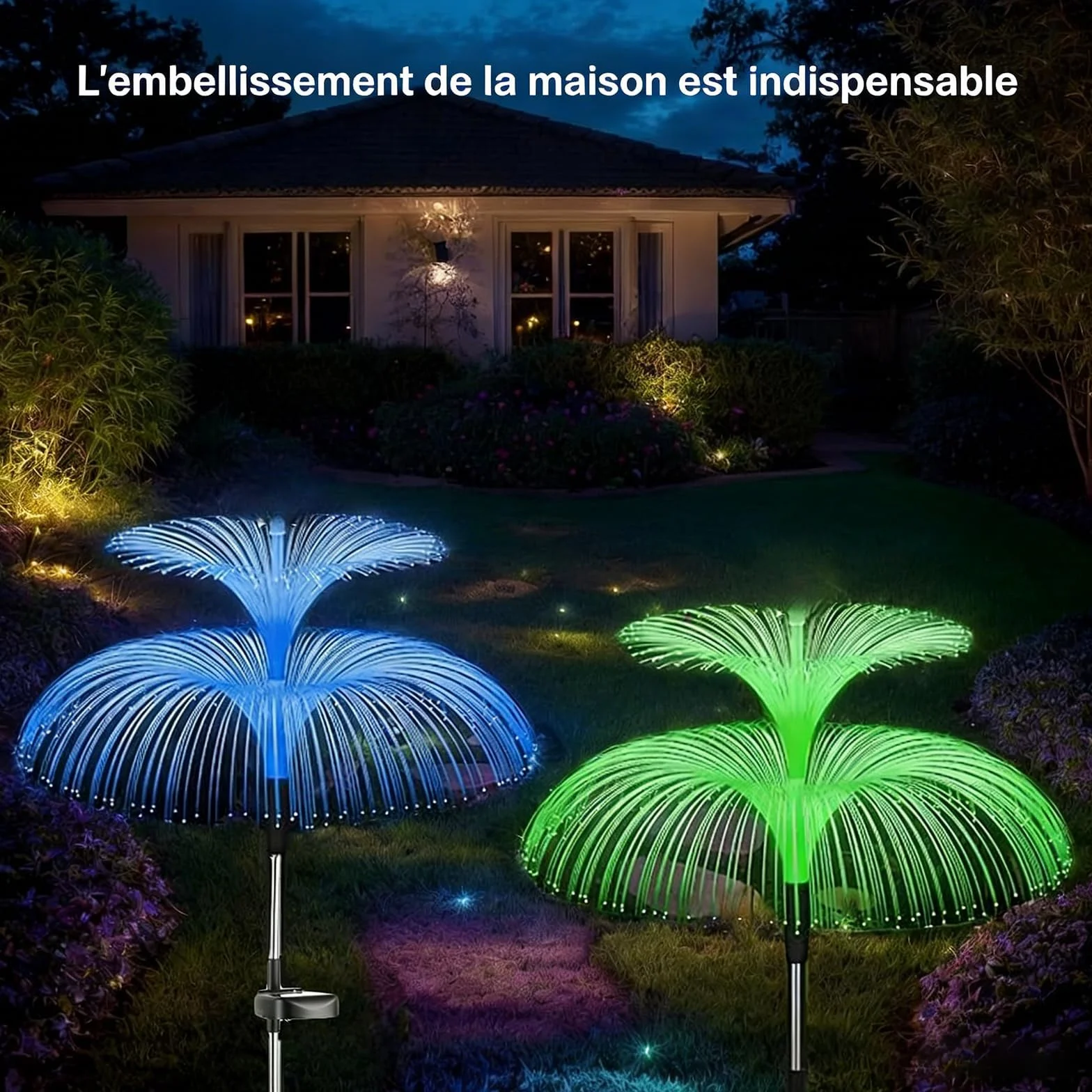 Lampy solarne ogrodowe IP65 3 sztuki LED dekoracyjne meduza