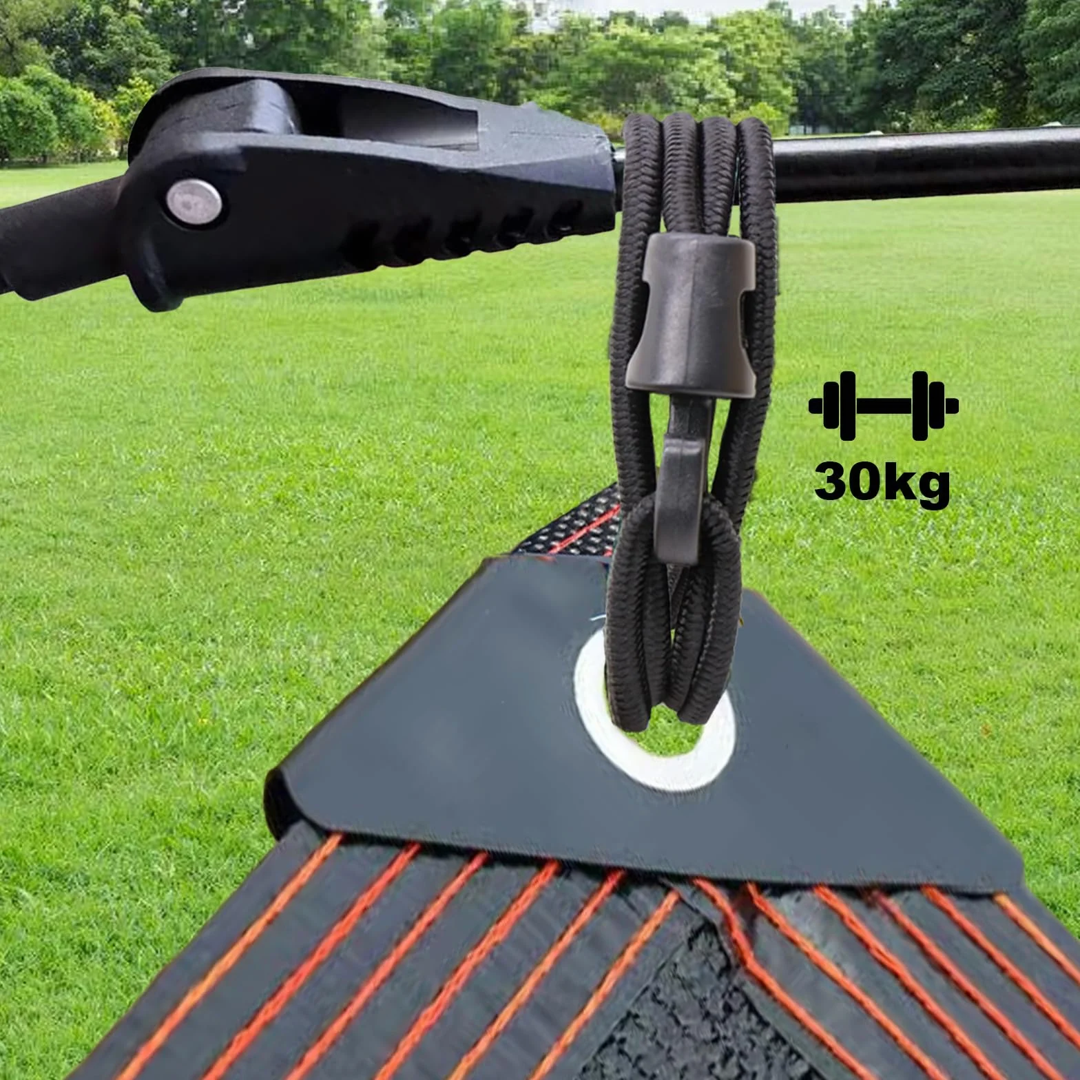 Gumowe napinacze elastyczne 25 cm 30 sztuk wielofunkcyjne do bagażu czarny
