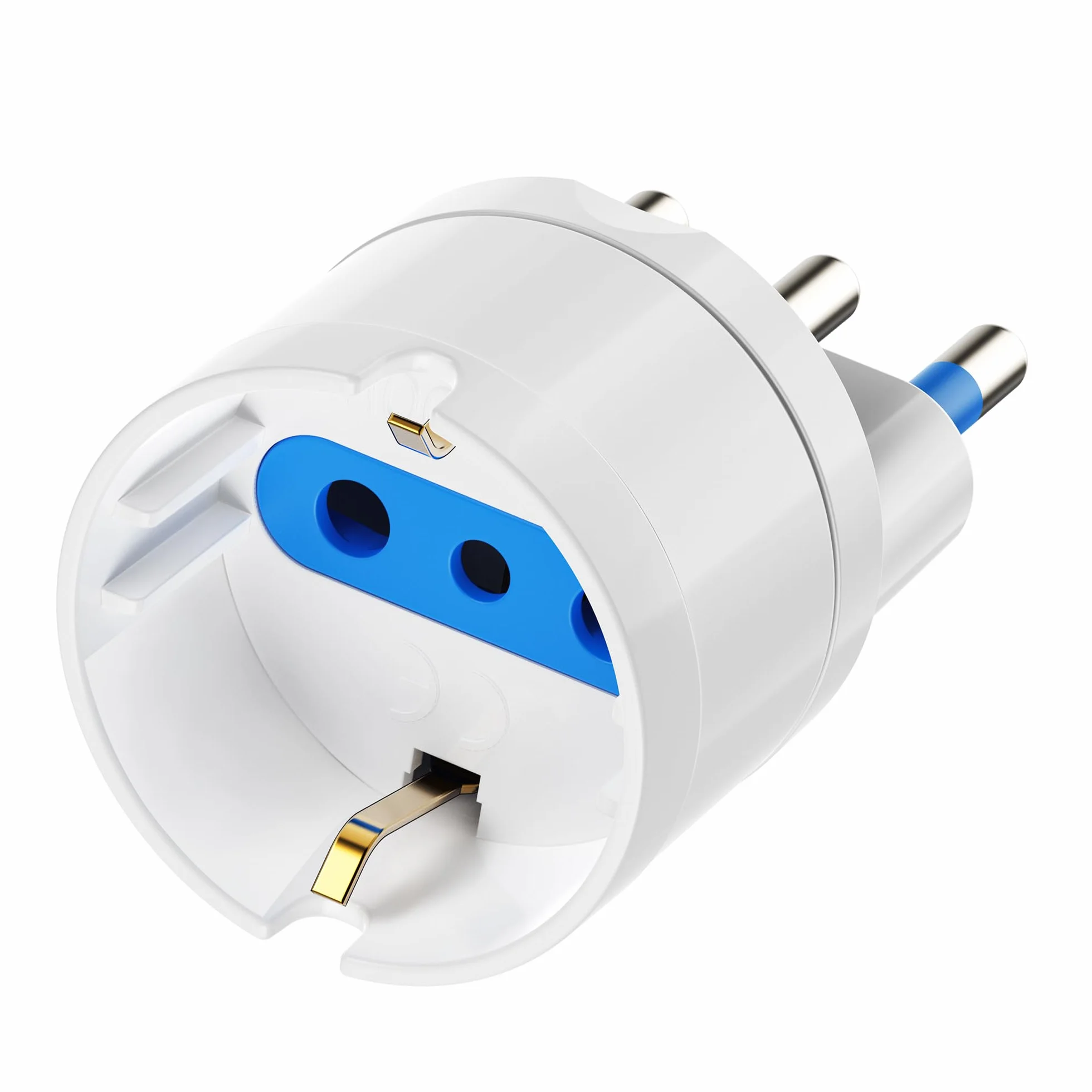 Ewent Adapter Schuko/Italiana 16 A - wtyczka i gniazdo 1500 W, biały
