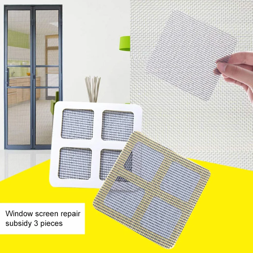 Moskitiera na okno 10x10 cm 3 sztuki ochrona przed owadami