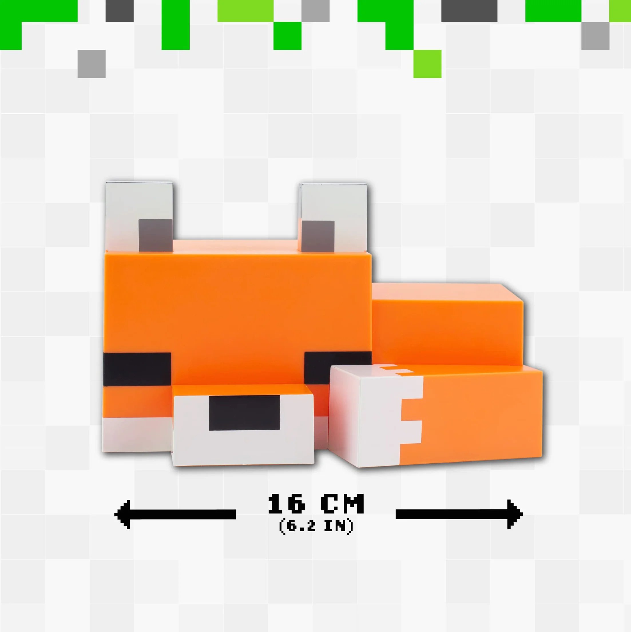 Minecraft Fox lampka nocna - oficjalna urocza lampa, prezenty dla chłopców i dziewcząt, akcesoria i dekoracje do pokoju dziecięcego, pomarańczowa