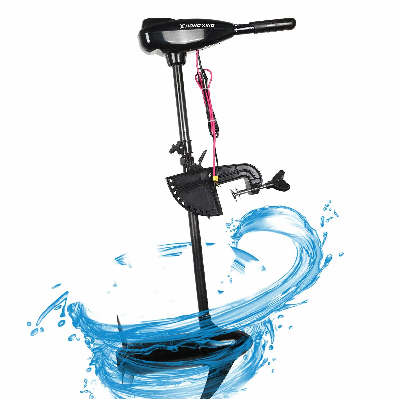 Elektryczny silnik zaburtowy 80LBS – silnik elektryczny zaburtowy 1,2 HP Boot Trolling silnik do łodzi 0,8 kW, silnik szczotkowy do nadmuchiwanej łodzi rybackiej 12 V