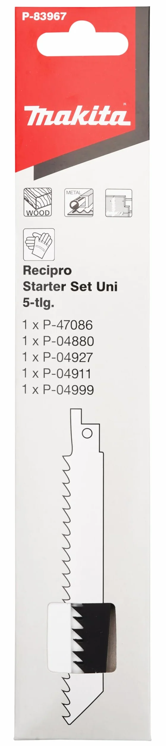 Makita P-83967 zestaw brzeszczotów do piły szablastej