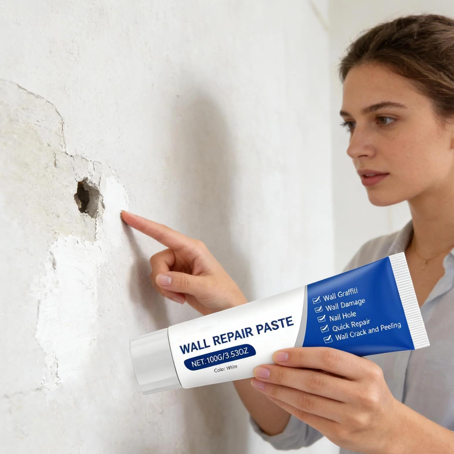 Wall Repair Kit, Drywall Patch Paste, Easy Filler for Hole Repair, Home Accessories, Handy Tool for Wall Fixing