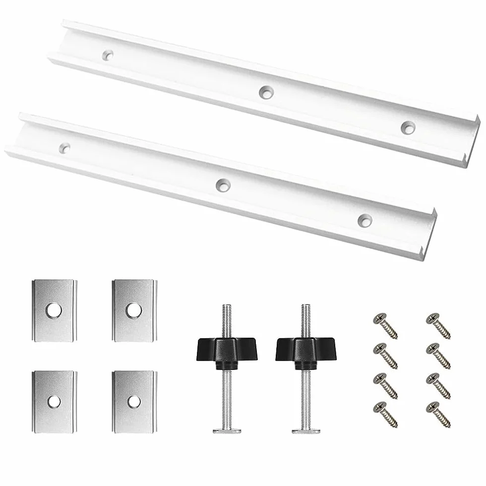 Szyny ślizgowe z rowkiem T M8/M6 400 mm aluminiowy profil T-Track z suwakiem M8/M6