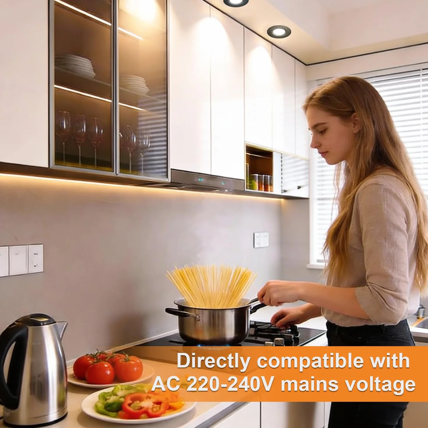 Reflektor LED Wpuszczany Ściemnialny 6W 680LM IP65 Ciepła Biel 3000K Neutralna 4000K Zimna 6000K Czarny 3 szt