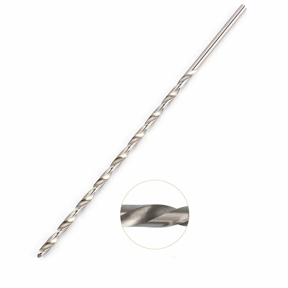 Wiertło kręte HSS 200 mm 4 mm do drewna z długim chwytem prostym