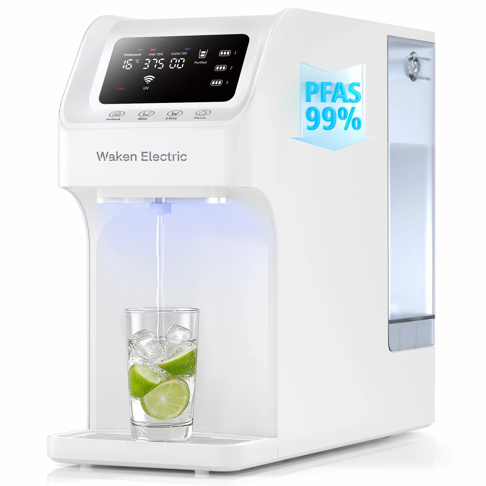 Waken Electric C11S Odwrócona Osmoza System Filtracji Wody Blat, Zbiornik 200 uncji, 8-stopniowy Filtr RO