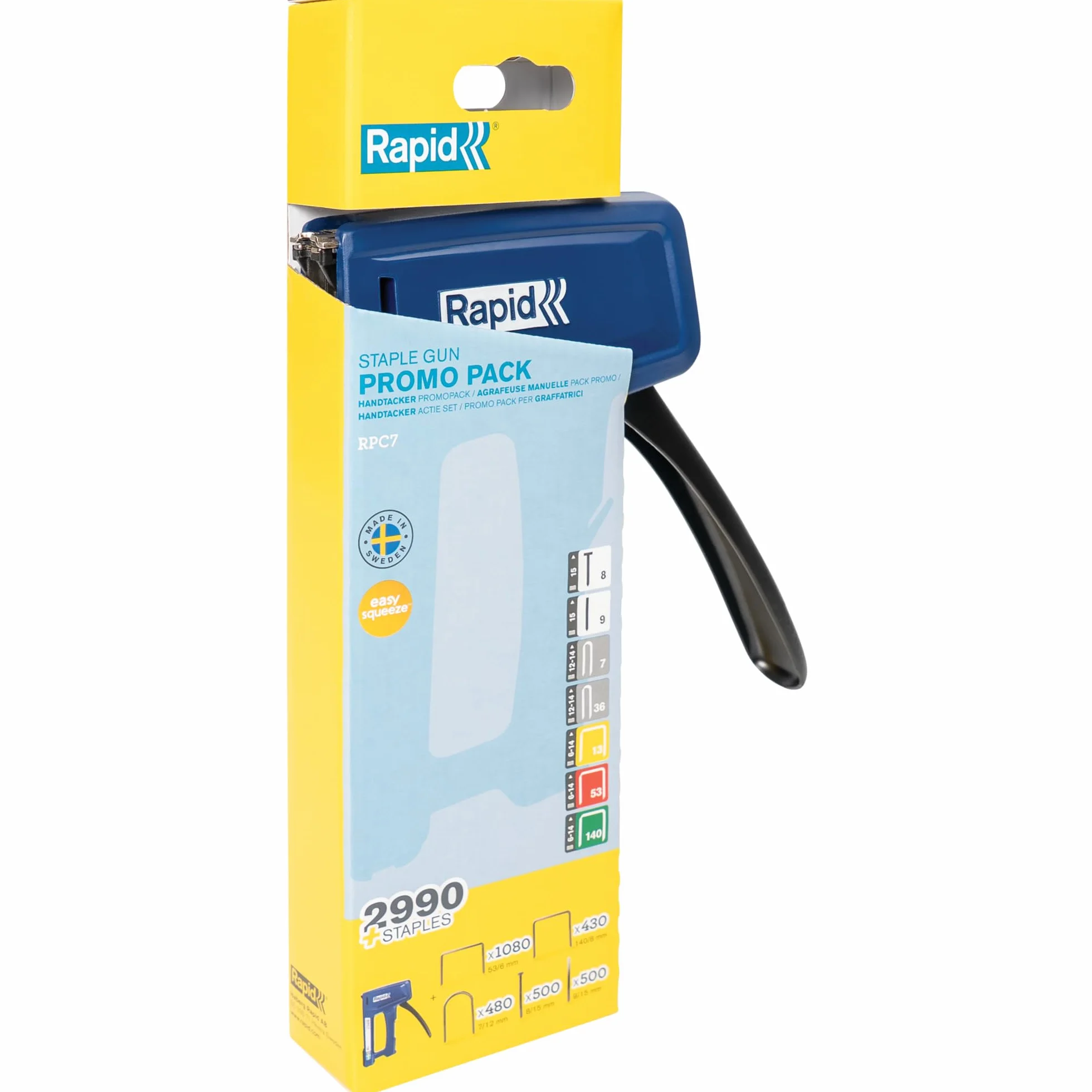 Rapid RPC7 Zszywacz 7 w 1 do Drewna i Tapicerki, 2990 sztuk