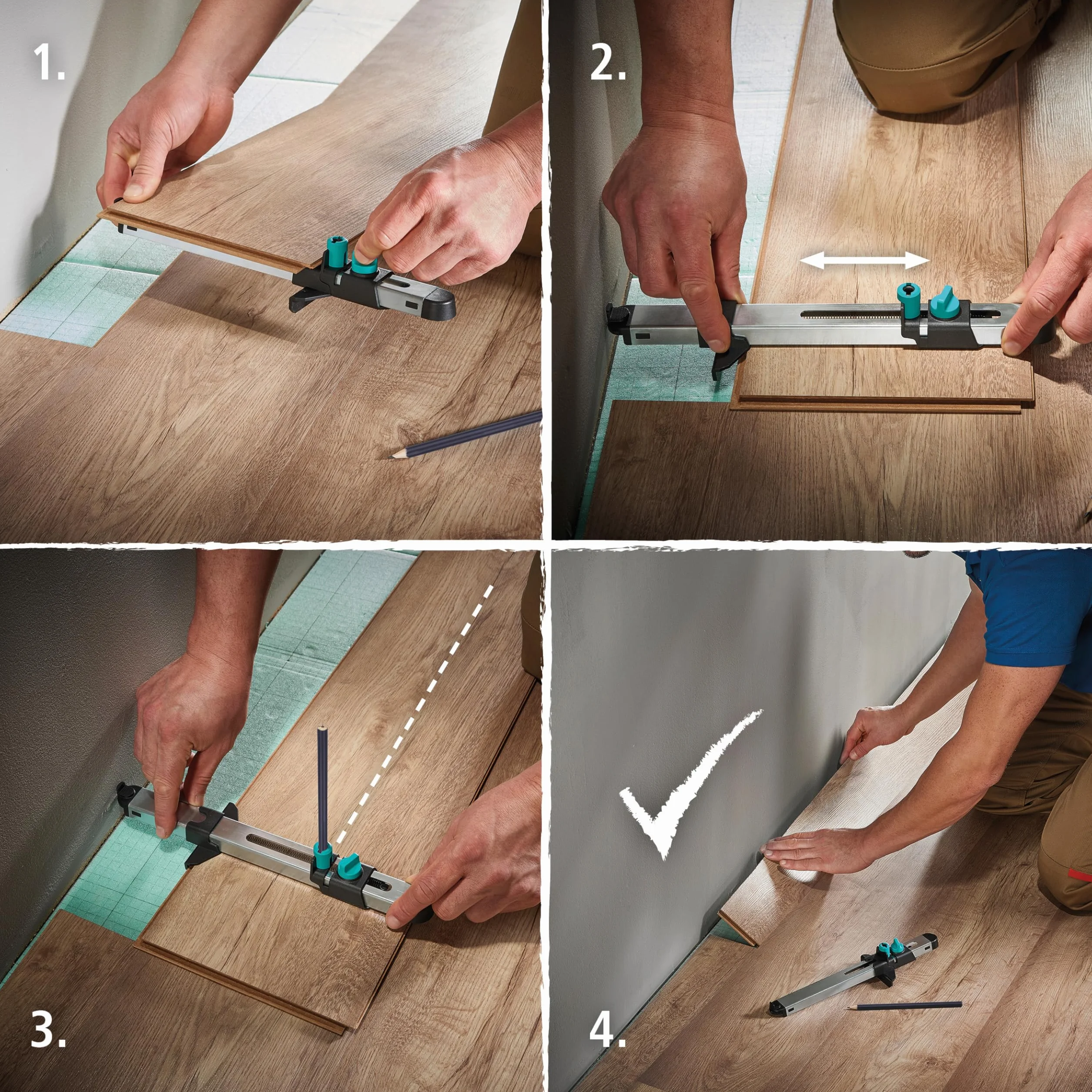 wolfcraft Przymiar do paneli laminowanych 6952000