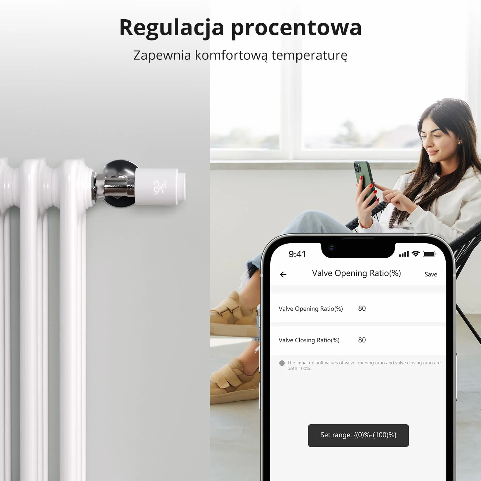 SONOFF Zigbee Inteligentna głowica termostatyczna do zaworu grzejnika 1 szt. Regulator temperatury, wyświetlacz LED