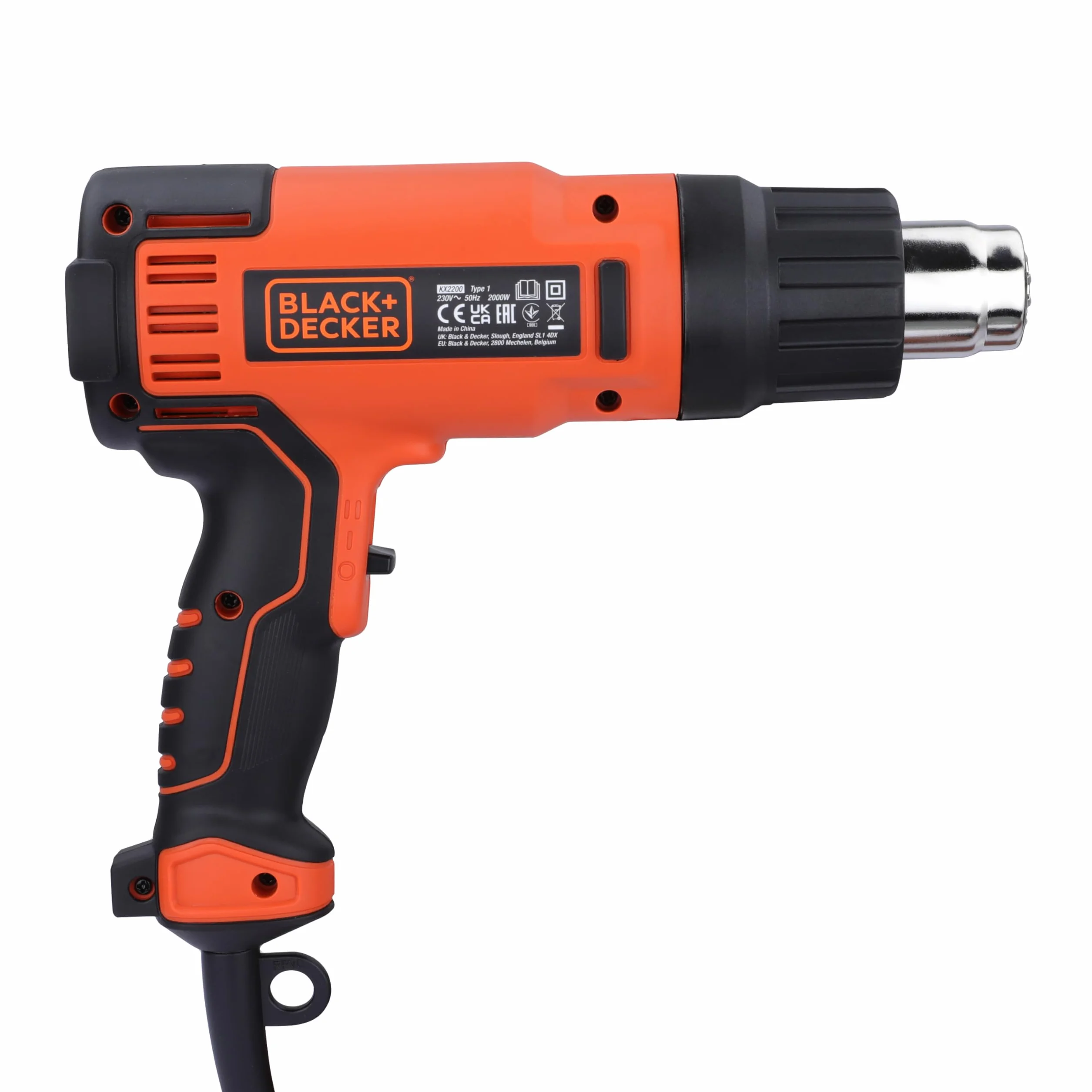 BLACK & DECKER Decapador térmico 2000W 65-645°C 360/720 l/min 8 accesorios