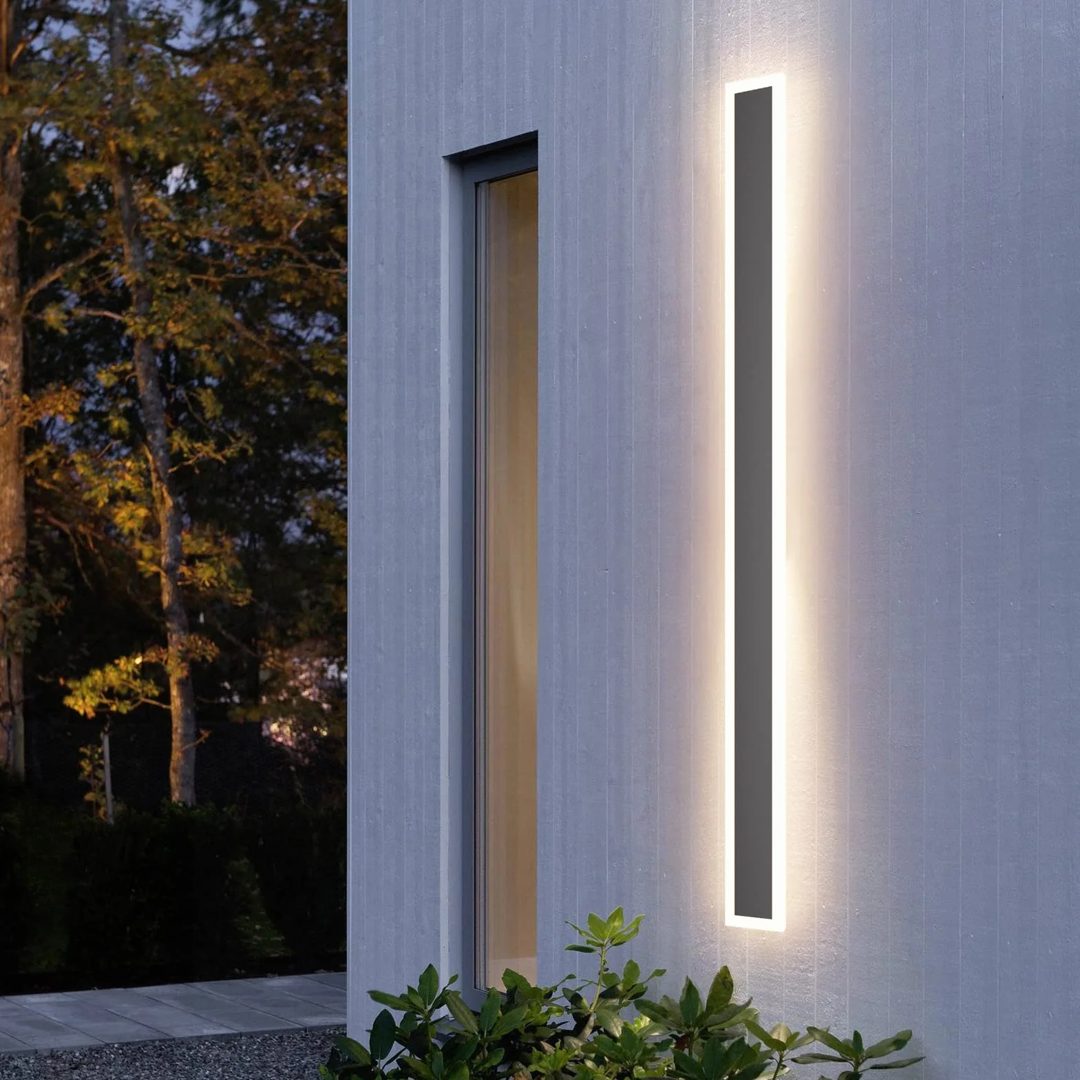 Klighten Lampa ścienna LED IP54 ciemnoszara wodoszczelna żelazna płyta akrylowa oświetlenie ścienne do ogrodu