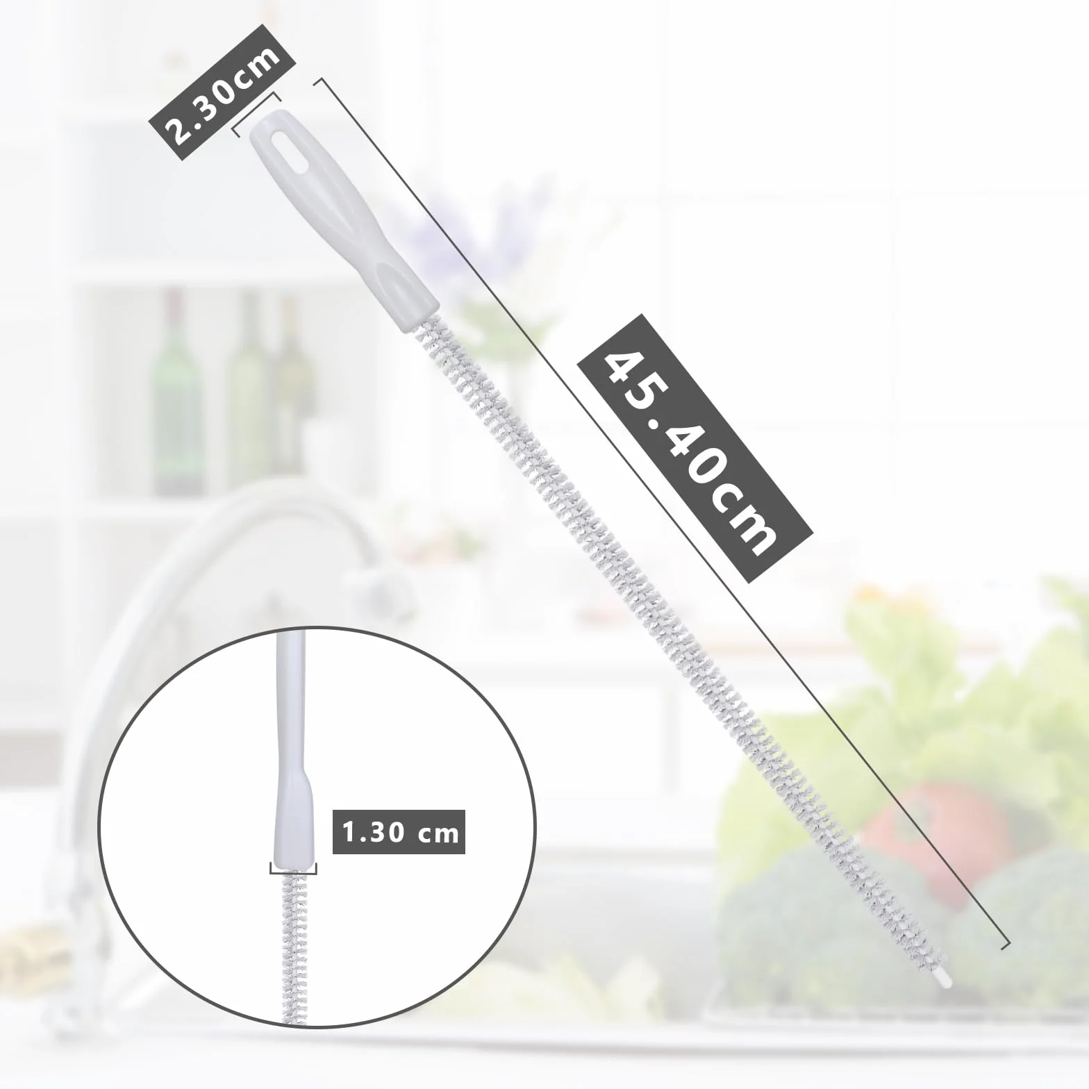 Alyvisun 4 Sztuki Szczotki do Czyszczenia Odpływu Zlewu 45cm Elastyczna Szczotka do Rur