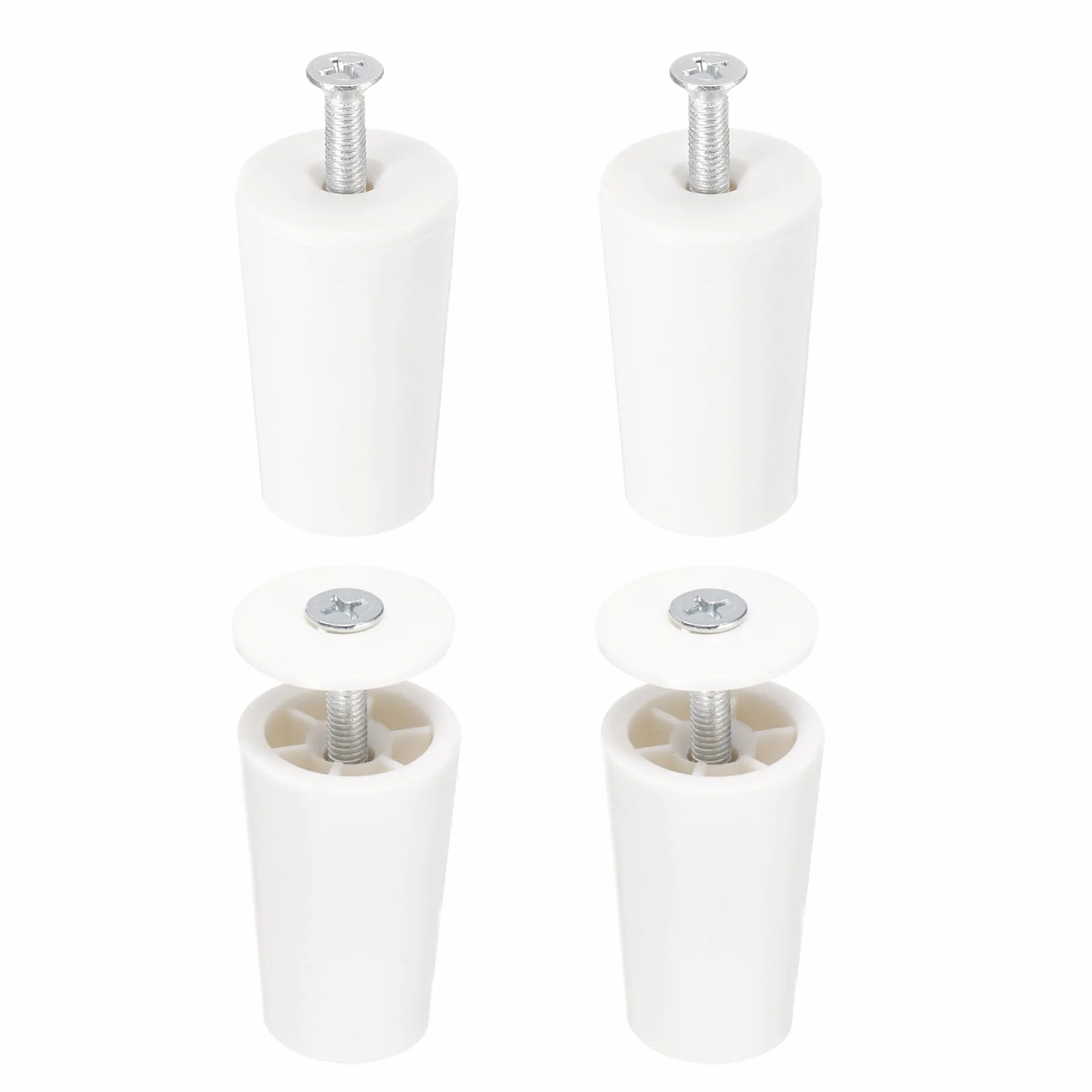QUARKZMAN stopery do rolet 40 mm z tworzywa sztucznego biały 4 sztuki